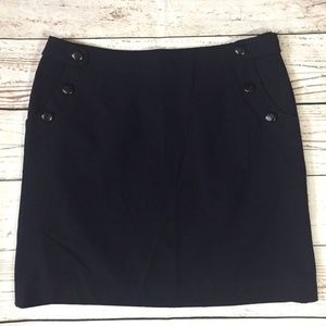 -Ann Taylor- Pencil Straight Blue Stretch Skirt